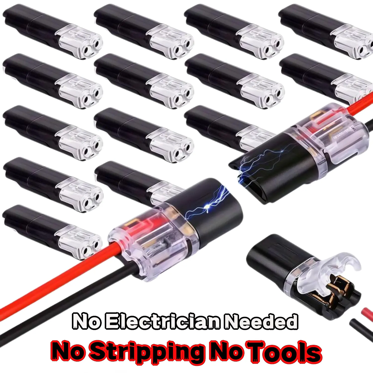 Petit Bits Double-Wire Plug-in Connector LED Light Strip Connectors 2 ...