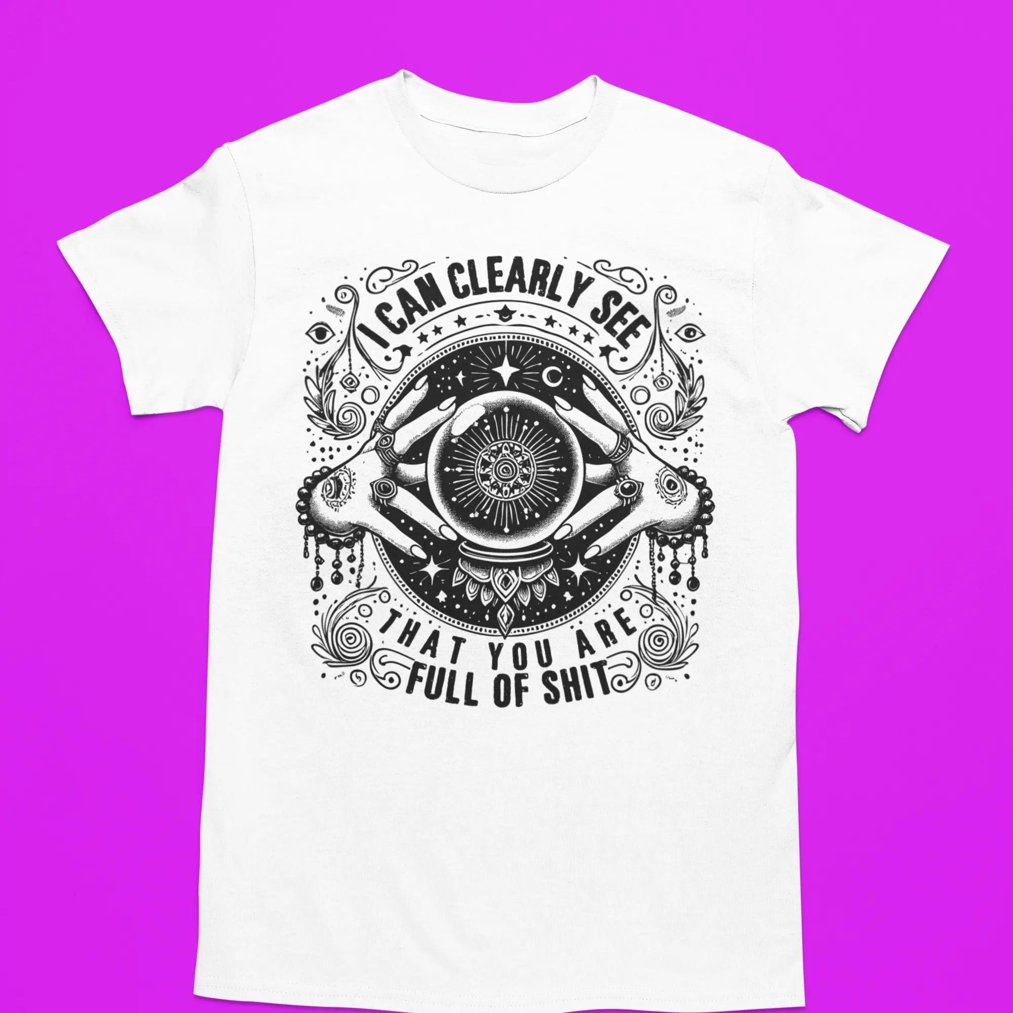 Gildan Women's Short-Sleeve Casual Graphic T-Shirt - Funny "I Can Clearly See You Are Full of S***" Design, Comfortable Women's Tops, Shortsleeve