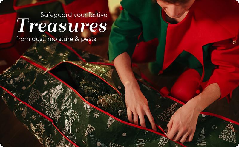 [New Deal] Christmas Tree Storage Bag - Stores 7.5 Foot Artificial Xmas Holiday Tree, Durable Waterproof Material, Zippered Bag, Carry Handles. Protects Against Dust, Insects and Moisture.