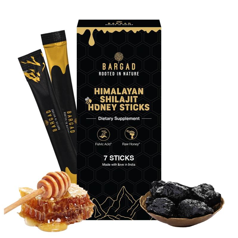 Pure Himalayan Shilajit Sticks with Organic Honey & Saffron (7 Count) | Easy Single Use Shilajit Sticks | Boosts Energy & Immunity with 85+ Trace Minerals, 75%+ Fulvic Acid