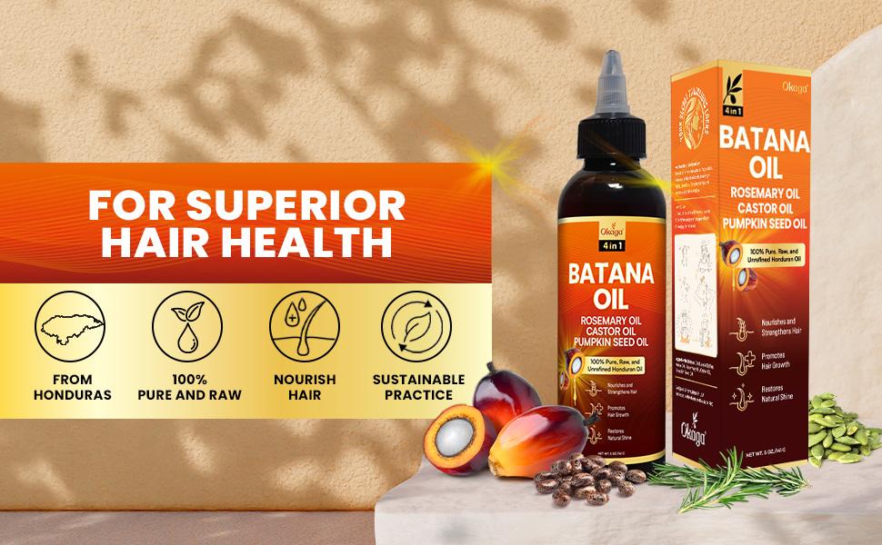 Okaga 4 in 1 Liquid Batana Oil - with Rosemary, Castor, & Pumpkin Seed Oil - Hair Growth Support & Scalp Health - (5 oz) Okaga 4 in 1 Liquid Batana Oil - with Rosemary, Castor, & Pumpkin Seed Oil - Hair Growth Support & Scalp Health - (5 oz)