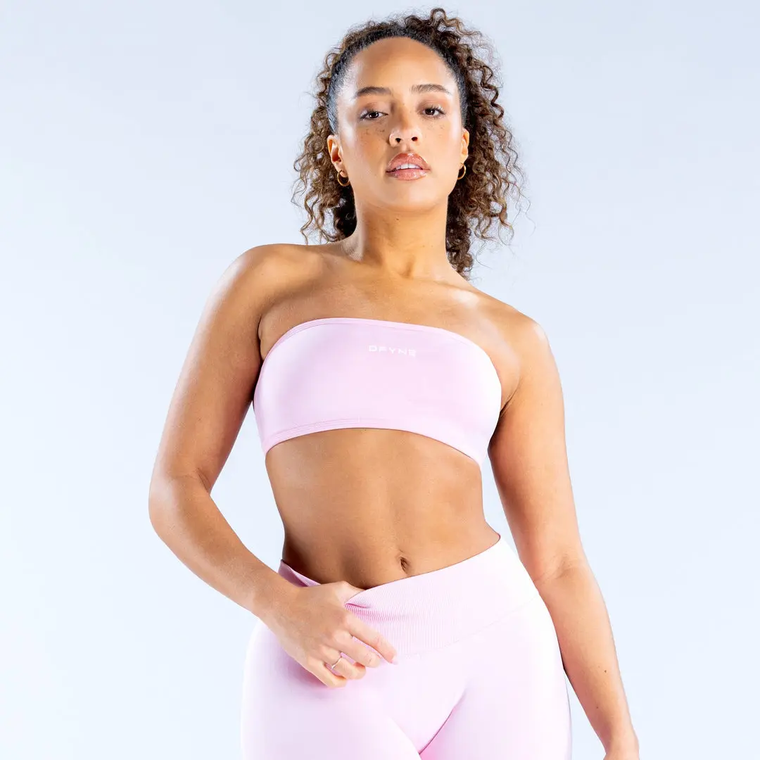 Dfyne Women's Strapless Tube Top Sports Bra, Seamless & Traceless Design in Soft Matte Nylon, Breathable & Fitted for Yoga & Daily Wear, Workout Daily Wear, Solid Color Bra, Womens Fitness, Sports Bra For Women, Strapless Bras