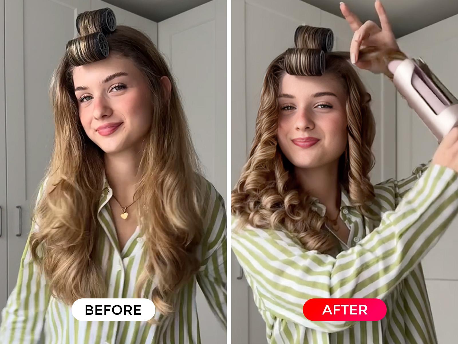 【Live Only】TYMO CURLPRO PLUS PINK - Upgraded Automatic Rotating Curling Iron,  Ceramic 1 Inch Hair Curler for Beginner