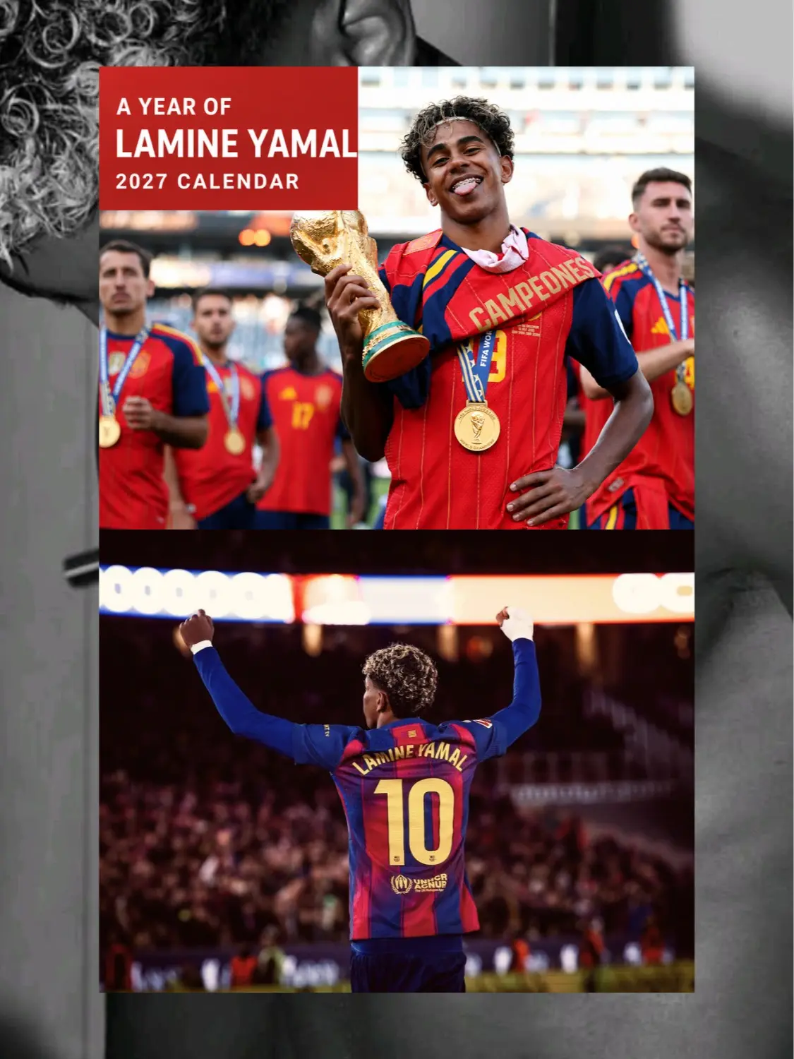 Lamine Yamal 2027  Calendar Celebrity Wall Planner for Fans & Humor Gift New Year Holiday Planner Crunches & Prayer