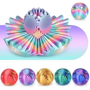 Gear Ball 3D Printed Cube Fidget artifact,Gear Sphere Fidget artifact,Sensory artifact for Stress and Anxiety Relief, （Random color）