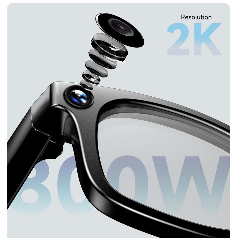 HIRO Smart AI Camera Glasses 8MP Resolution Dual Speaker Bluetooth Wireless Photochromic Lenses AI Voice Translation Hands-Free Photography Multifunctional Audio Sunglasses Christmas Gift Wearable Devices Valentine's gift