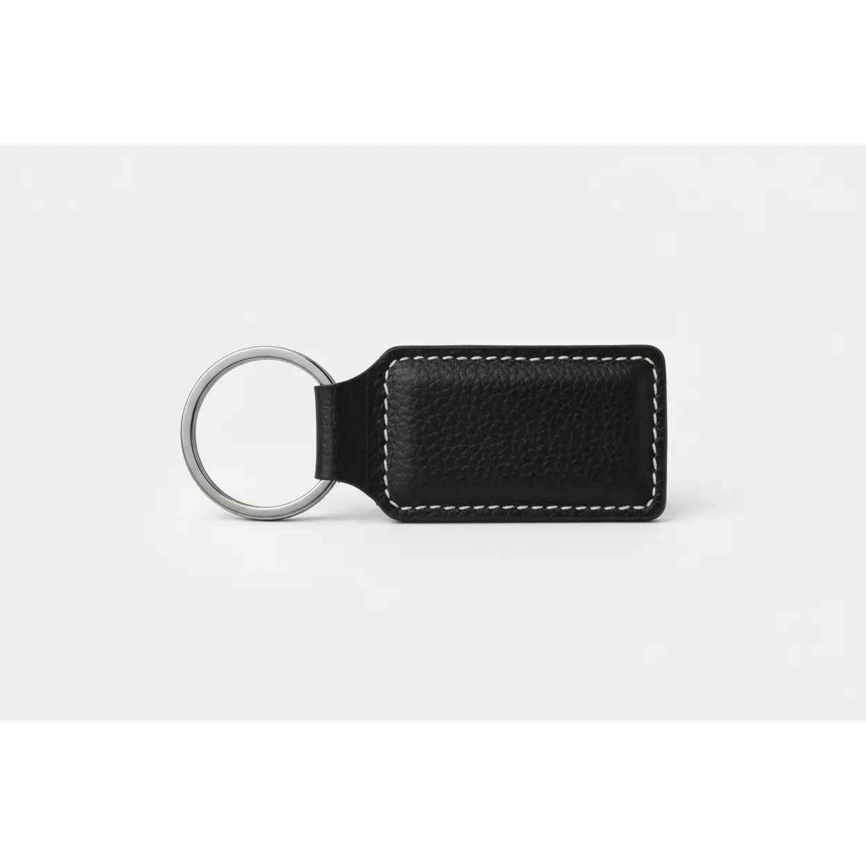 Bespoke Leatherette Keychain with Custom Engraved Name or Logo - Stylish Personalized Rectangle Keyring for Men & Women, Client Gift, Engraved Slogan Keychains, Club Logo Keychains