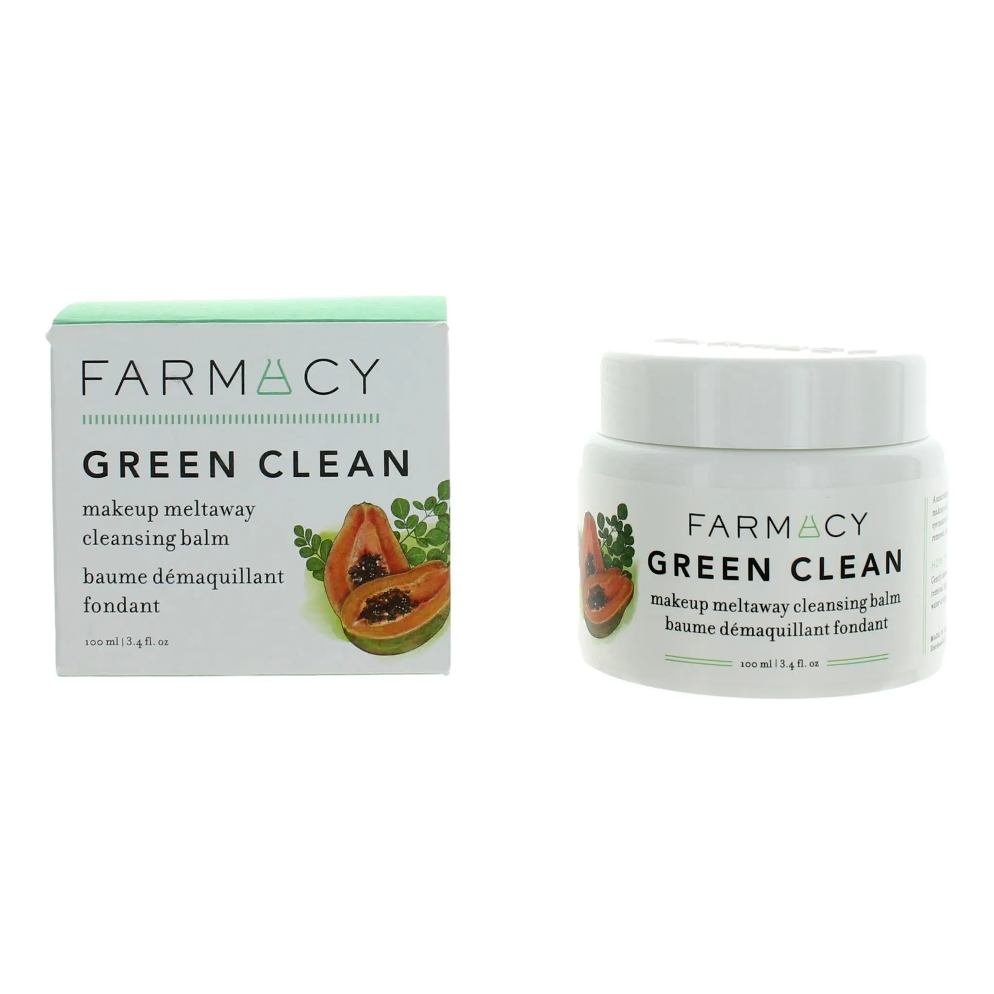 Women's Fragrance Farmacy Beauty Green Clean Makeup Meltaway Cleansing Balm - 100% Authentic Guaranteed Scented Cosmetic Face Cleanser & Makeup Remover, 3.4 fl oz (3.0 to 5.9 fl. oz. Range)
