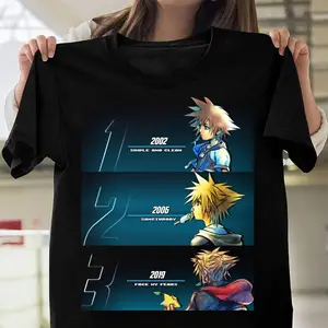 Kingdom Hearts Inspired Black Tee – RPG Game Fan Shirt