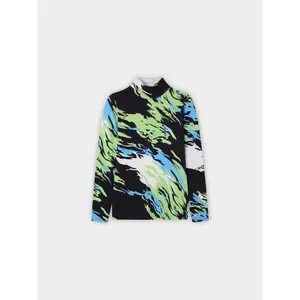 Printed Modal Turtleneck-Ice Fire