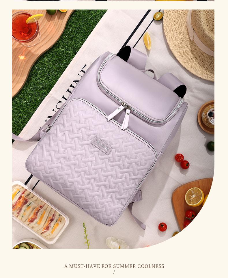 17L Large Capacity Picnic Backpack，Women's Insulated Lunch Backpack，Men's Waterproof Hiking Backpack Cooler Soft Cooler Bag for Picnic Camping