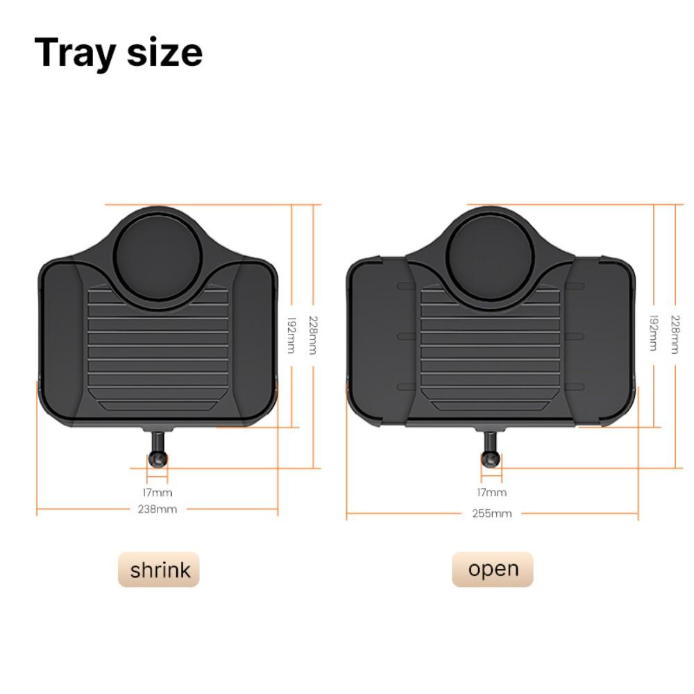 4 in 1 Car Cup Holder Expander Tray with Phone Holder, 360° Rotating Large Car Food Tray, Car Console Organizer for Drink Snack Phone, Universal for Car SUV Truck Van Pickup