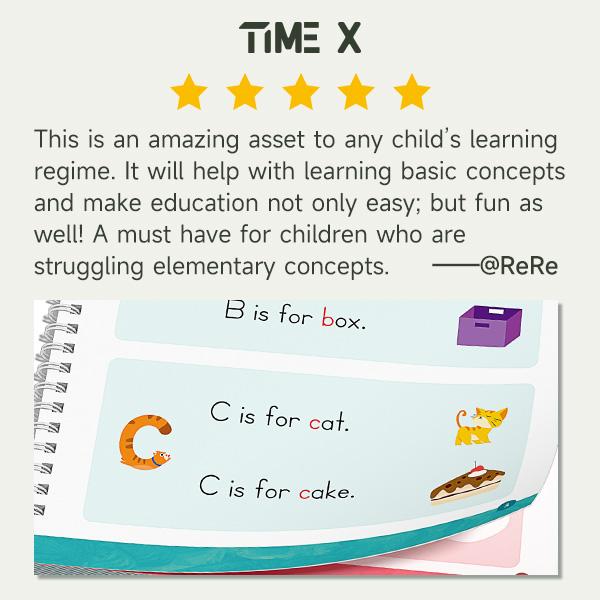 2026-TIMEX Reusable Grooved Handwriting Workbook for Kids, Learning Materials, 6 Books–Early Elementary,Math, Words, Drawing –Gift for Child,Valentine's Day