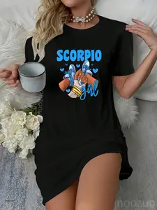 Scorpio Girl Sneakers Astrology Zodiac Sign Black Women Casual Dress