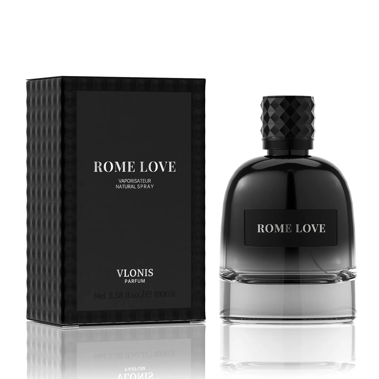 VLONIS Rome Love EDP Spray for Adults - Male Use Salty Fresh Start, Woody Sage Fragrance, Sophisticated Evening Skin Scent, 3.4 fl oz Men's Cologne
