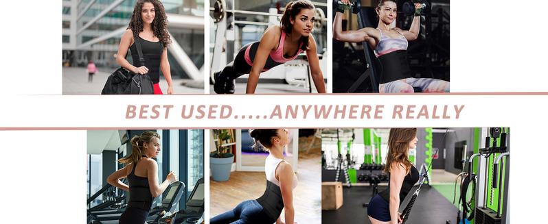 FeelinGirl Waist Trainer Wrap for Women Tummy Control Waist Cincher 3 Segmented Sauna Belt Plus Size Body Shaper Colombianas Plus Size S to 3XL Polyester Shapewear