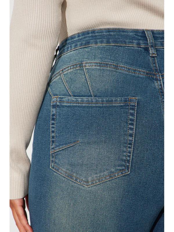 Tall Tucson Booty Lifting Stretch Bootcut Jeans Dark Wash Regular 34" Inseam & Tall 37" Inseam Medium Stretch 5 Pocket 11" High Rise