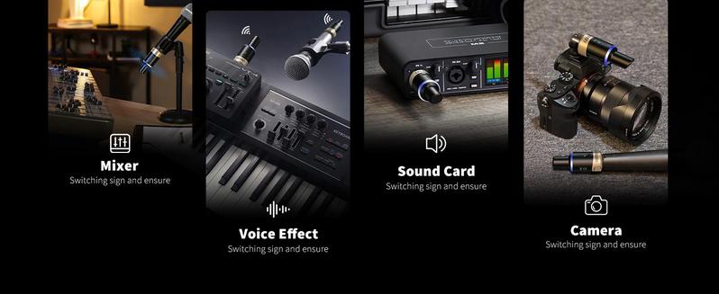 LEKATO MW-1 5.8Ghz PRO Wireless Microphone Transmitter Receiver Set,Plug-on XLR Microphone Wireless System Kit for Dynamic Mic,Audio Mixer,DSLR Camera,PA System,Music Player Guitar Bass Drum Singer Song Maker Voice Video Record Valentine's Day Gift