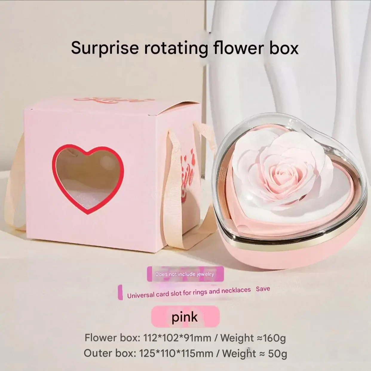 Pink Rotating Flower Box ONLY
