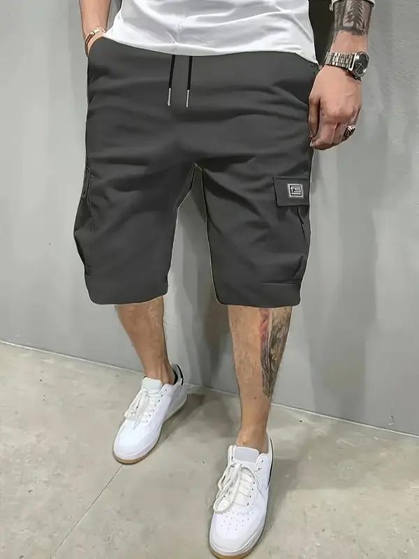 Men's cargo shorts, diagonal pockets, versatile casual wear, everyday wear men's shorts
