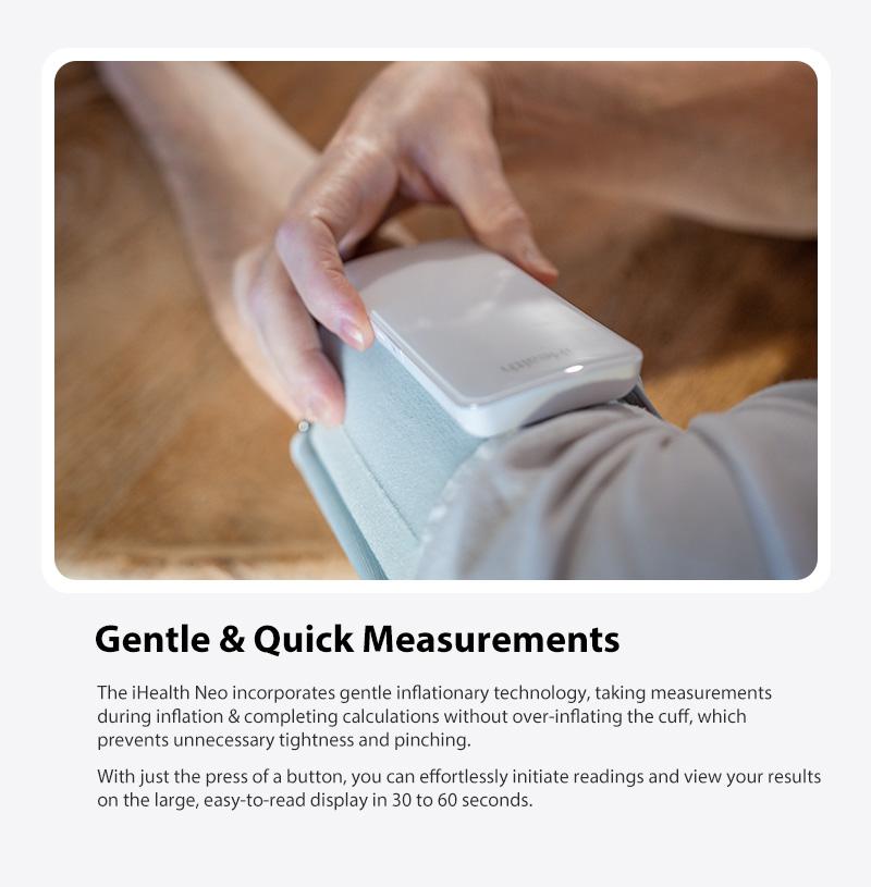 iHealth Neo Wireless Blood Pressure Monitor, Upper Arm Cuff, Bluetooth Blood Pressure Machine, Ultra-Thin & Portable, App-Enabled for iOS & Android