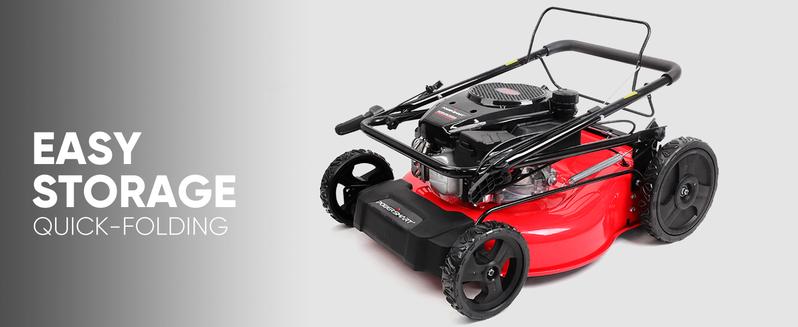 PowerSmart Self Propelled Gas Lawn Mower, 22 in. with 170cc OHV Engine, 2-in-1 Rear-Wheel Drive High Wheels, Red(V8622S1),reel mower, fly mower, rc mower