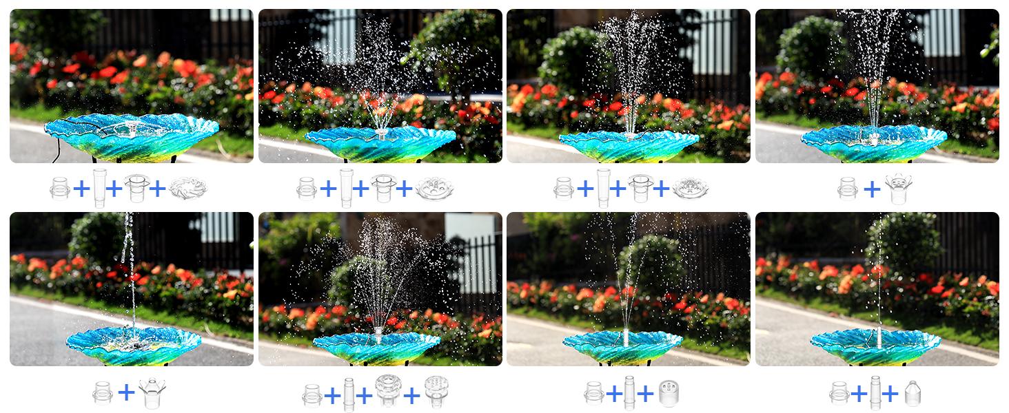 AISITIN 3.5W Solar Fountain Pump for Water Feature Outdoor DIY Solar Bird Bath Fountain with Multiple Nozzles, Solar Powered Water Fountain for Garden, Ponds, Fish Tank and Aquarium AISITIN 3.5W Solar Fountain Pump for Water Feature Outdoor DIY Solar Bird Bath Fountain with Multiple Nozzles, Solar Powered Water Fountain for Garden, Ponds, Fish Tank and Aquarium