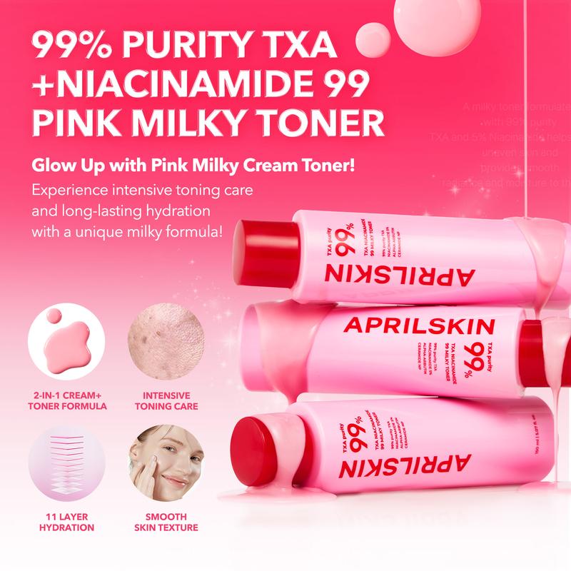 [APRILSKIN official] TXA 99 Niacinamide Creamy Toner | Luminous Creamy Toner | Glowy Glass Skin Pink Korean Skincare Moisture Radiant Comfort Hydrate Moisturize Moisturizer