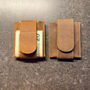 Ranger Wallet- Crazy Horse leather with multiple card slot and cash strap. Built for everyday carry and nothing more.