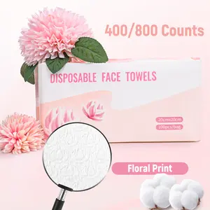FANI 400/800 Counts Face Towels  Disposable Biodegradable Clean Facial Wash Cloth for Sensitive Skin Lint-Free for Cleansing Skincare and Makeup Remover Dry Wipes Cosy