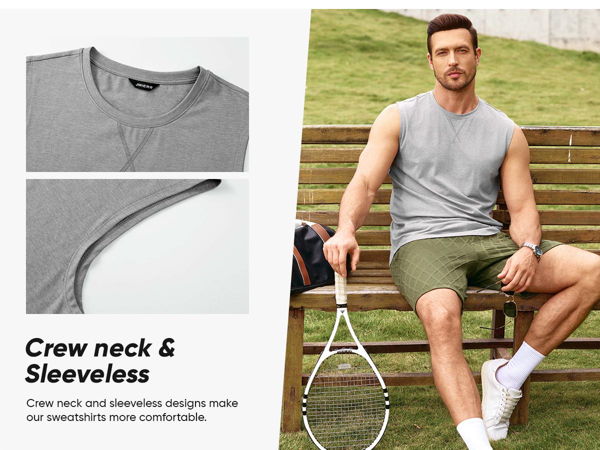 JMIERR Mens 3 Pack Cotton Tank Top Hipster Hip Hop Longline Crewneck Sleeveless Shirts JMIERR Mens 3 Pack Cotton Tank Top Hipster Hip Hop Longline Crewneck Sleeveless Shirts