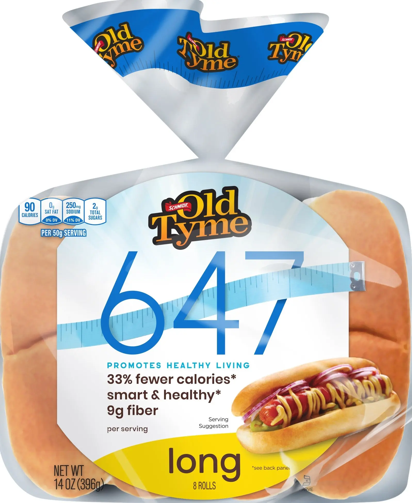 Schmidt / Old Tyme 647 Long Roll (Hot Dog Bun) 8 rolls