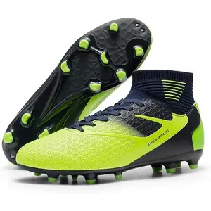 DREAM PAIRS Men's High Tops Lace Up Soccer Cleats, Lightweight Professional Athletic Football Cleats Mens Athletic Shoes for Training Soccer