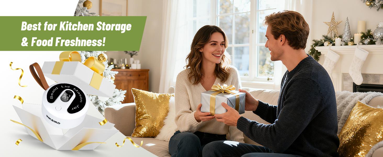 INKBIRD Compact Vacuum Sealer Handheld Portable with 60Kpa Suction USB Rechargeable-Spring glow up