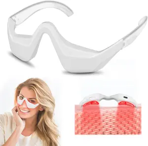Red Light Eye Mask, EMS Microcurrent Eye Massager for Eye Bags Dark Circles, 3 Modes 10 Min Depuff Brighten Device, Under-Eye Revitalizer for Tear Troughs Crow's Feet, Medical Grade Skincare Tool Women Men Gift