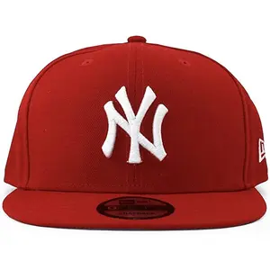 New Era Mens New York Yankees Scarlet Red 9Fifty Adjustable Snapback 950 Cap