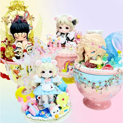 Kosbling Handmade Cream Glue Doll Big/Small mug- Kosbling Doll DIY Blind Bag
