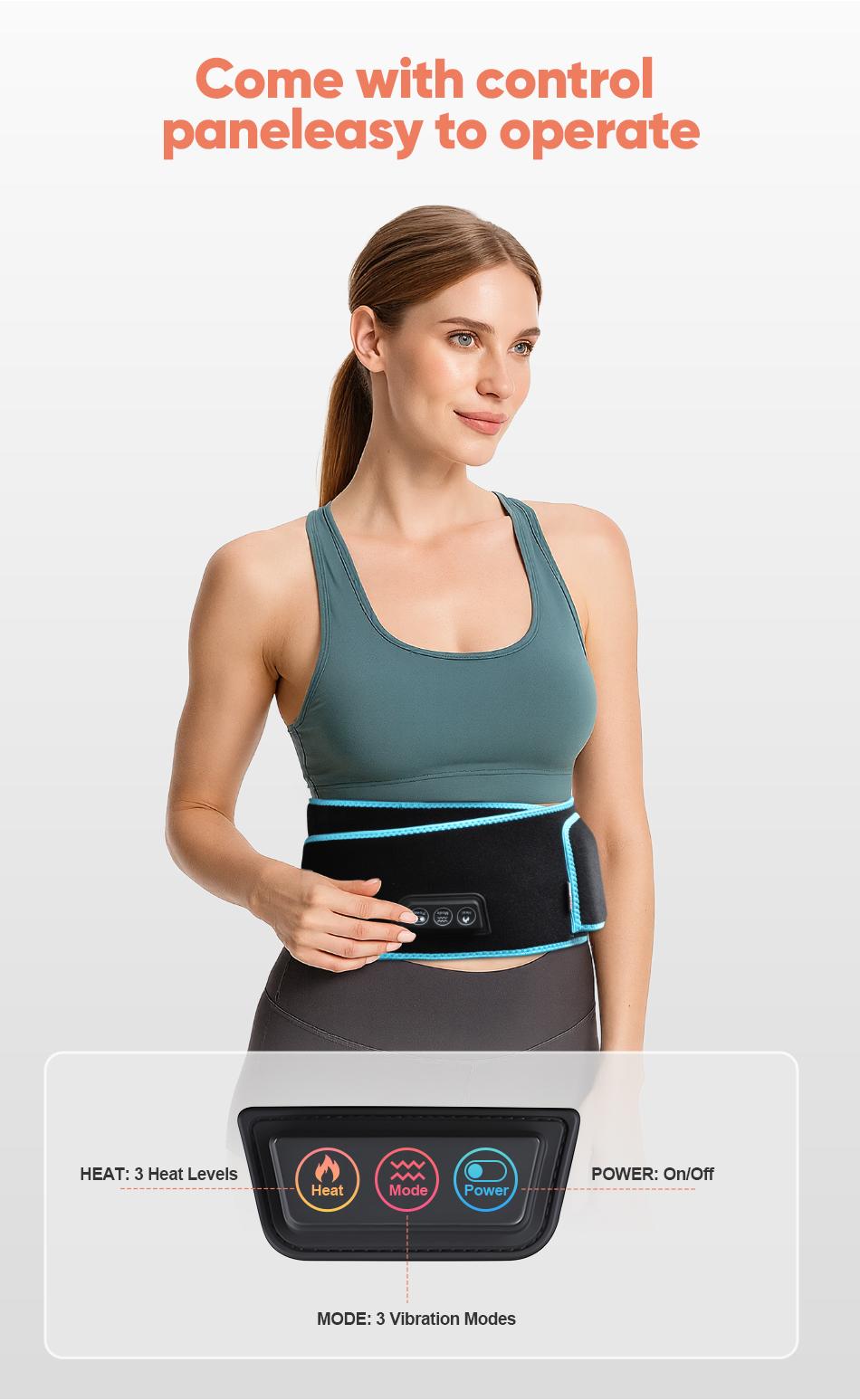 SHINE WELL Cordless Red Light Therapy Massage Belt with Heating, Shoulder Waist Muscle Pain Relief, for body Recovery and comfort deals for you days back comfy Christmas gifts