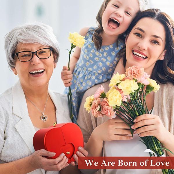 Apple shaped necklace gift box, red heart-shaped necklace, collectible creative gift, cute gift for girlfriend, mother, wife, Mother's Day, Valentine's Day, Christmas, birthday gift