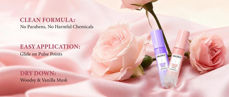 【Halonly】Roll-On Perfume Oil for Women (Dream sweet) | Sweet Fruity and Flowers Notes | Long-Lasting| Natural Ingredient | Paraben-Free | 0.34 Fl Oz / 10 ml Fragrance 【Halonly】Roll-On Perfume Oil for Women (Dream sweet) | Sweet Fruity and Flowers Notes | Long-Lasting| Natural Ingredient | Paraben-Free | 0.34 Fl Oz / 10 ml Fragrance