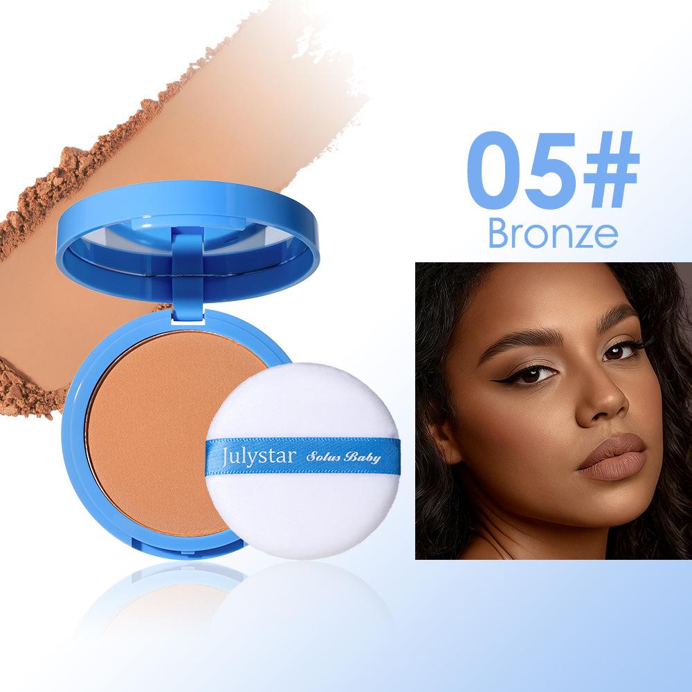 Velvet Matte Blurring Pressed Powder, Water Resistant Setting for Oily T-Zone & Pores, 12Hr Fresh Look Anti-Shine, Ultra-Fine Lightweight, Everyday Natural Finish for Humid Commute & Outdoor Events