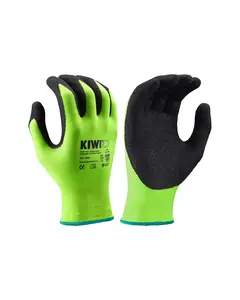 Kiwi PUD Palm Coated Stretch Polyester Knit Neon Grip Gloves [R53200]
