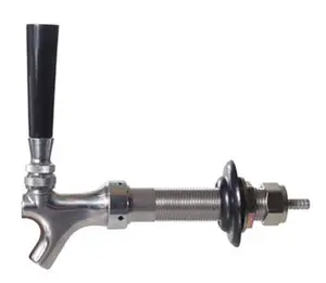 Complete Beer Faucet Combo | Stainless 4" Shank | 1/4" Barbed Nipple | Stainless Faucet | Tap Handle