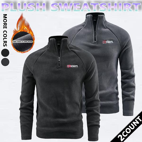 Men's Ski Snow Stand-up collar half-zip sweatshirt  Insulated Fleece Outdoor Mountain Hooded Winter Coat Sporty Breathable Outerwear  men clothing