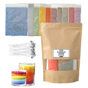 10-Color Pearled Candle DIY Set - 17.6 oz Colorful Sand Candle with 50pcs Wicks Candle Making Kit,Craft Enthusiasts,for Halloween, Christmas, Wedding