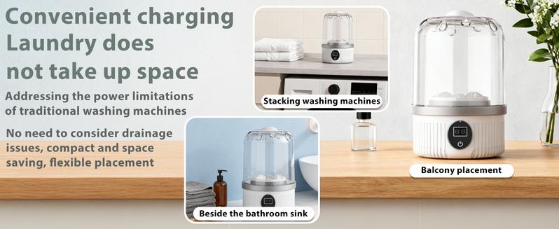 Portable Washing Machine with Large Capacity & Multiple Wash Modes – Ideal for Lingerie, Socks, Delicates | Great for Travel, Hotels & Small Spaces
