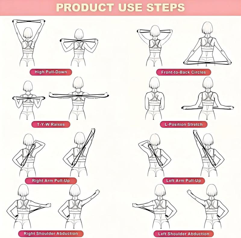 TYGLOBAL Figure 8 Resistance Band for Women – TPE 8-Shaped Exercise Band for Arm & Chest Training, Yoga, Gym Fitness, Muscle Toning and Stretching Equipment