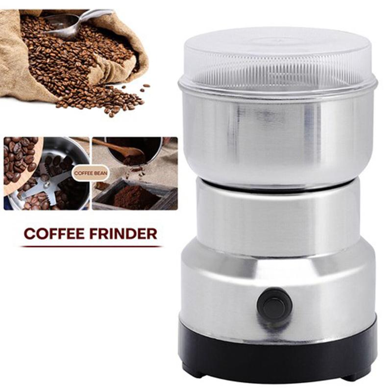 Electric Coffee Bean Grinder Nut Seed Grind Spice Crusher Mill Blender /Silver