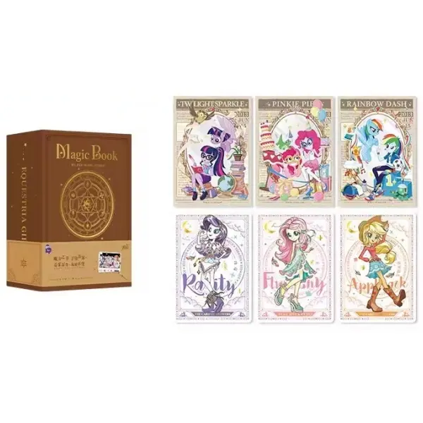 Kayou Chinese Exclusive My Little Pony Magic Book Equestria Girls Fairy Tale Theme Equestria Lore Trading Card Box, Authentic Factory-Sealed TCG Boosters with 5 Cards, Non-Sports Collectible TCG