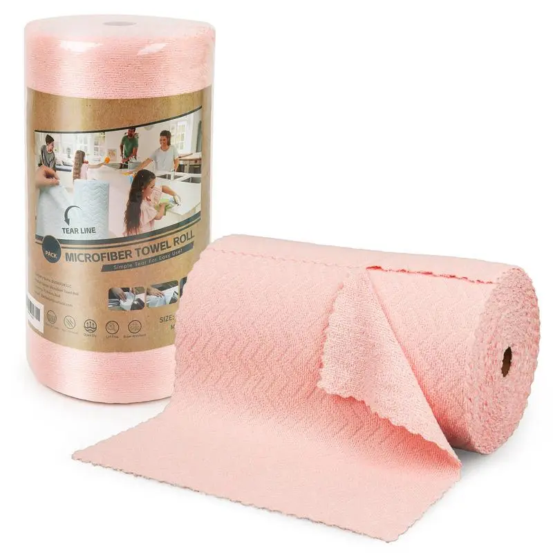 30-Pack Microfiber Cleaning Towel Roll, 12x12 cm Reusable Household Cloths, Super Absorbent for Camp Kitchen, Indoor Daily Car & Home Cleaning, Washable Multi-Purpose Strong Cloths